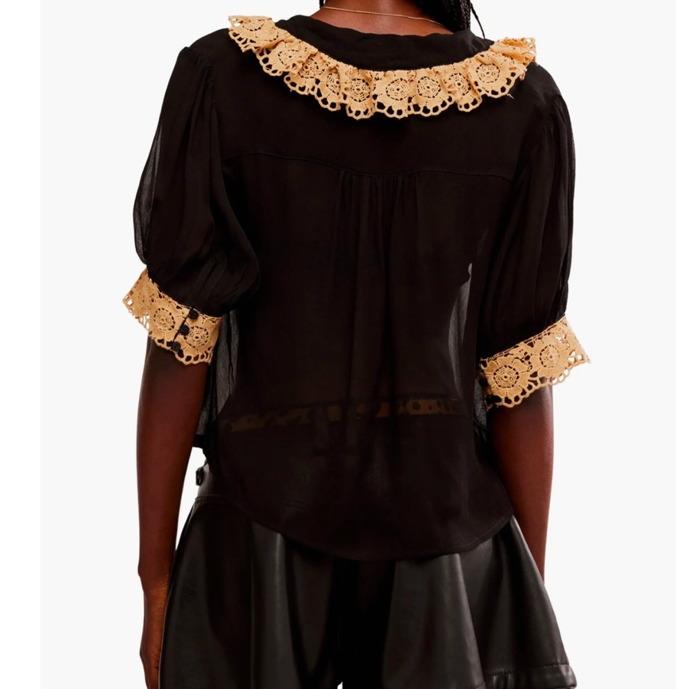 [Free People] Top with Lace detail - Picture 3 of 6